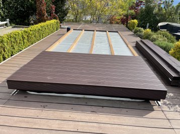 Deck coulissant Spa de nage